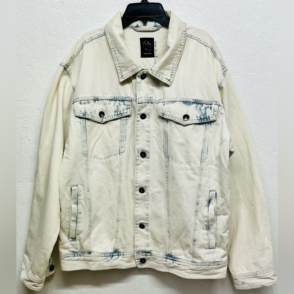 Men’s Vintage White Wash Jean Jacket